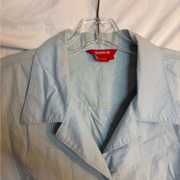 Dorothee Bis Women’s Blouse Medium | Light Blue Button-Down Women’s Blouse - Picture 2 of 10
